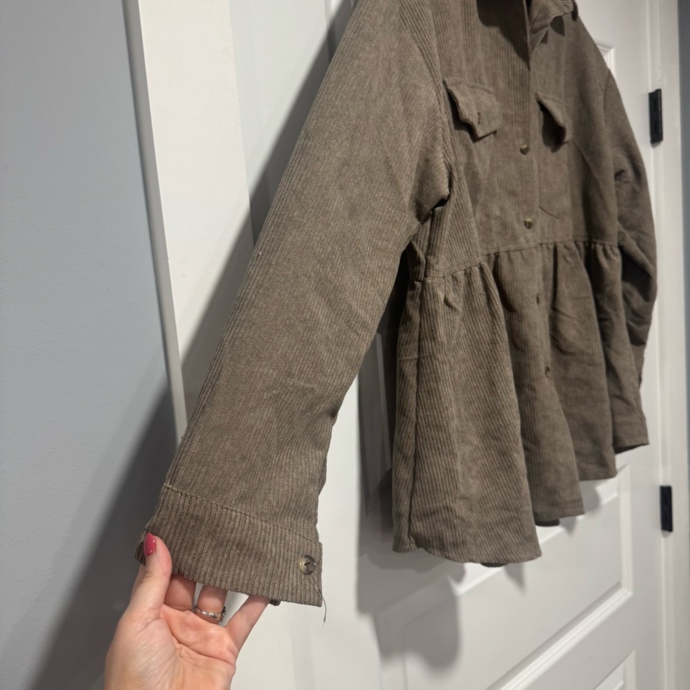 Brown Corduroy Women's Jacket - Picture 2 of 8